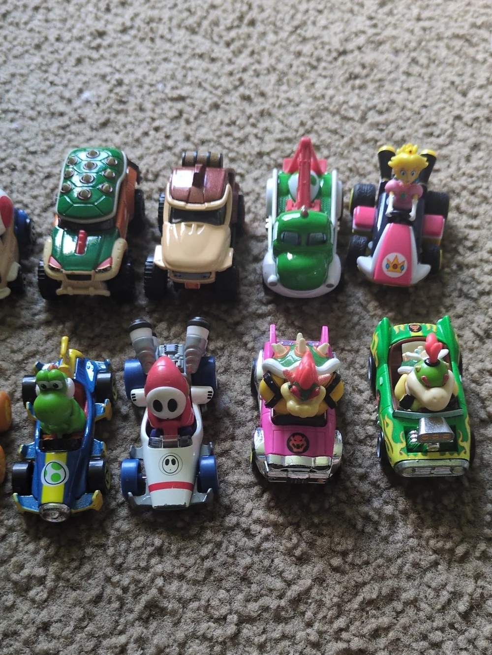 Nintendo Mario Kart Mini Vehicle Set - Pink, Green, Blue, Yellow, Red Assortment